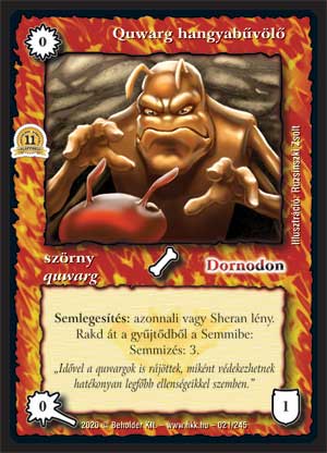 Kiadás: Alappakli, 11. kiadás
Gyakoriság: ritka