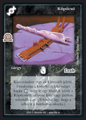 Kiadás: Két világ közt, Alappakli, 10. kiadás
Gyakoriság: gyakori