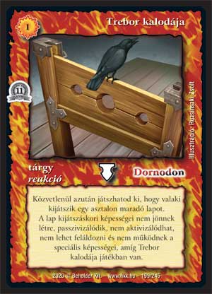 Kiadás: Alappakli, 11. kiadás
Gyakoriság: nem gyakori